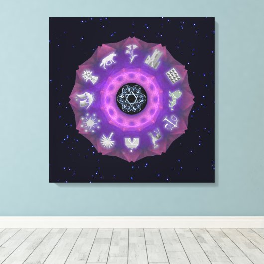 Zwölf Stämme Leinwanddruck (Insitu (Holzboden))