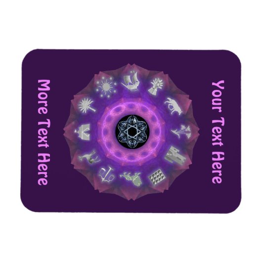 Zwölf Stämme Magnet (Horizontal)