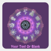 Zwölf Stämme Quadratischer Aufkleber (Vorderseite)