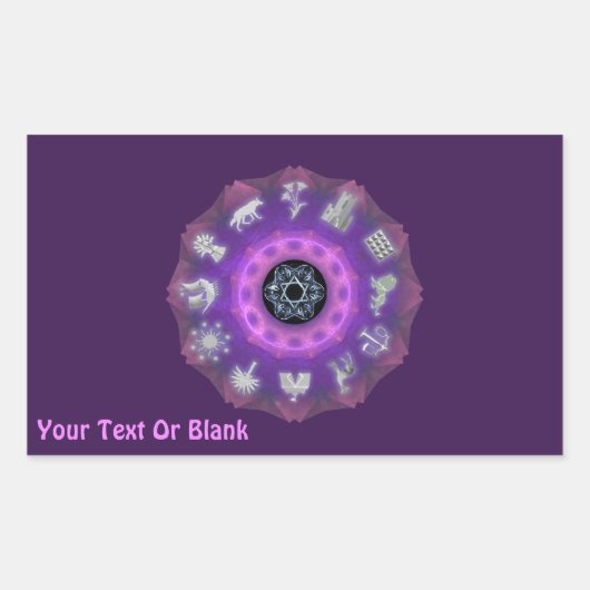 Zwölf Stämme Rechteckiger Aufkleber (Vorderseite)