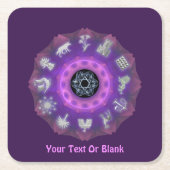 Zwölf Stämme Rechteckiger Pappuntersetzer (Vorderseite)