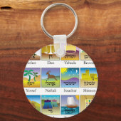 Zwölf Stämme von israelischen Siegeln Schlüsselanhänger (Vorderseite)