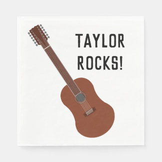 Zwölf String Gitarre Personalisiert Party Napkins Serviette