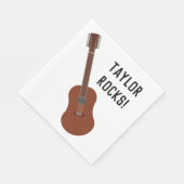 Zwölf String Gitarre Personalisiert Party Napkins Serviette (Ecke)