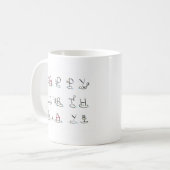 Zwölf Stufen glücklich zum Geburtstag Kaffeetasse (Vorderseite Links)