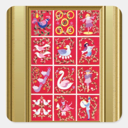 Zwölf Tage Weihnachten, Aufkleber (Vorderseite)