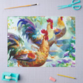 Zwölf Tage Weihnachten: Französische Hühner (A), Seidenpapier (Basteln)