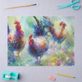 Zwölf Tage Weihnachten: Französische Hühner (C), Seidenpapier (Basteln)