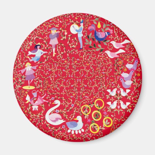 Zwölf Tage Weihnachten Magnet (Vorne)