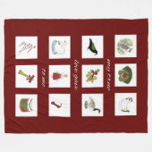 Zwölf Tage Weihnachten Mein wahrer Love Blanket Fleecedecke (Vorderseite (Horizontal))