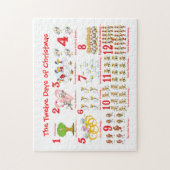 Zwölf Tage Weihnachten Puzzle (Vertikal)