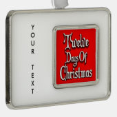 Zwölf Tage Weihnachten Rahmen-Ornament Silber (Rechts)
