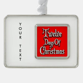 Zwölf Tage Weihnachten Rahmen-Ornament Silber