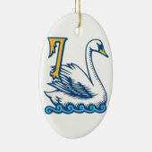 Zwölf Tage Weihnachten - sieben Schwäne Keramikornament (Rechts)