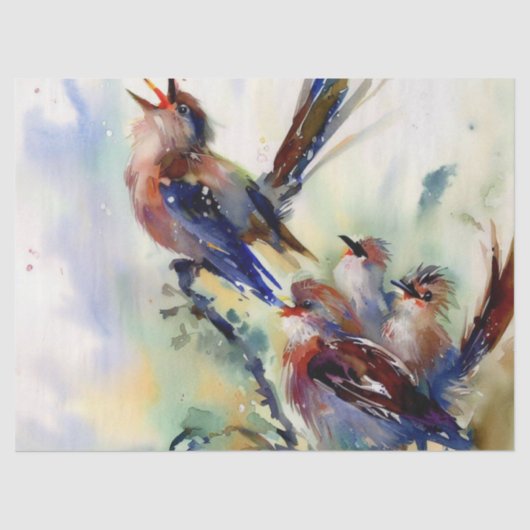 Zwölf Tage Weihnachten: Vögel anrufen (B), Seidenpapier (Vorderseite)