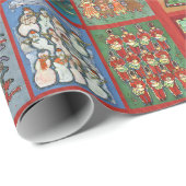 Zwölf Tage Weihnachts-Rot-Umschlagpapier Geschenkpapier (Rolleneckpunkt)