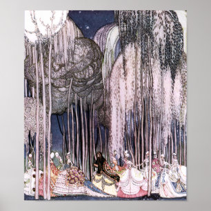 Zwölf tänzerische Prinzessinnen Kay Nielsen Kunst Poster
