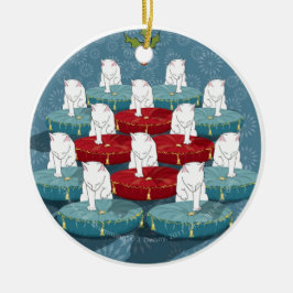 Zwölf trommelnde Katzen… Keramikornament