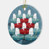 Zwölf trommelnde Katzen… Keramikornament (Links)