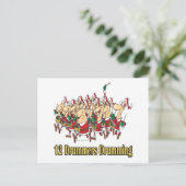 Zwölf Trommler trommeln am zwölften zwölften Tag Postkarte (Stehend Vorderseite)