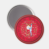 Zwölf Trommler trommeln Magnet (Vorderseite/Rückseite)