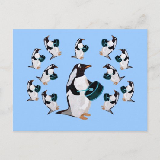 Zwölf Trommler trommeln Postkarten (Vorderseite)