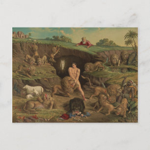 Zwölf Versuchungen Daniel in der Löwengrube (1877) Postkarte