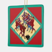 Zwölf Weihnachtstage mit Katze 11. Tag Keramikornament (Links)