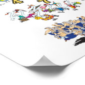 Zwölftage Weihnachtslied Cartoon Poster (Ecke)