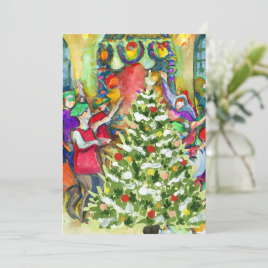 Zwölfte Nacht Feiertagskarte (Stehend Vorderseite)