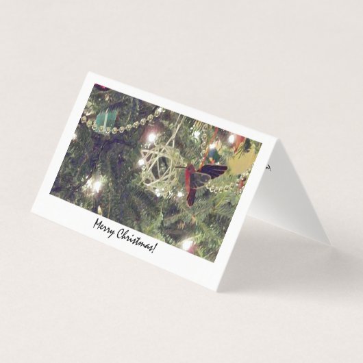 Zwölfte Nacht Weihnachtskarte beleuchtete Baum-Mal (Vorderseite)