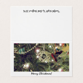 Zwölfte Nacht Weihnachtskarte beleuchtete Baum-Mal