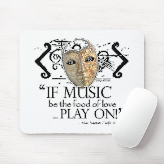 Zwölfte Nachtmusik-Zitat Mousepad (Mit Mouse)