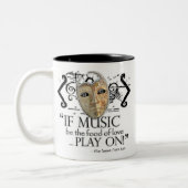 Zwölfte Nachtmusik-Zitat Zweifarbige Tasse (Links)