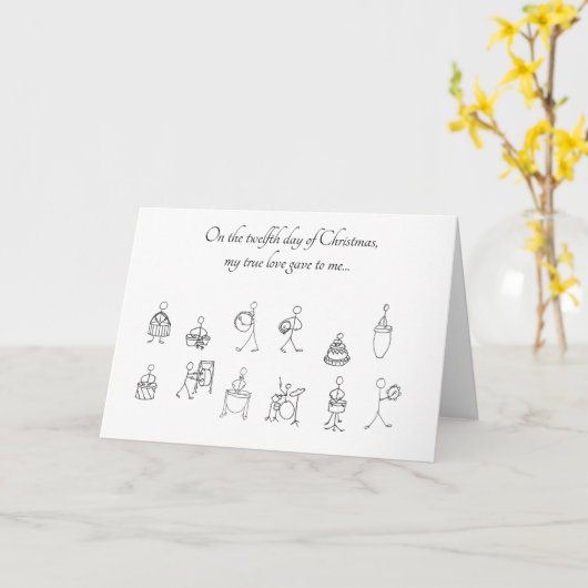 Zwölfter Tag der Weihnachtskarte Karte (Gelbe Blume)