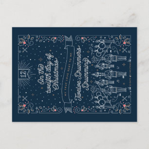 ZWÖLFTER WEIHNACHTSTAG / Weihnachts-Postkarte Feiertagspostkarte