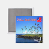 zWS006 SAVAI'I ISLAND, SAMOA, Kühlschrank Magnet (Vorderseite/Rückseite)