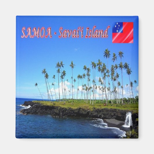 zWS006 SAVAI'I ISLAND, SAMOA, Kühlschrank Magnet (Vorne)