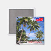 zWS010 LEFAGA, Paradise Beach, SAMOA, Kühlschrank Magnet (Vorderseite/Rückseite)