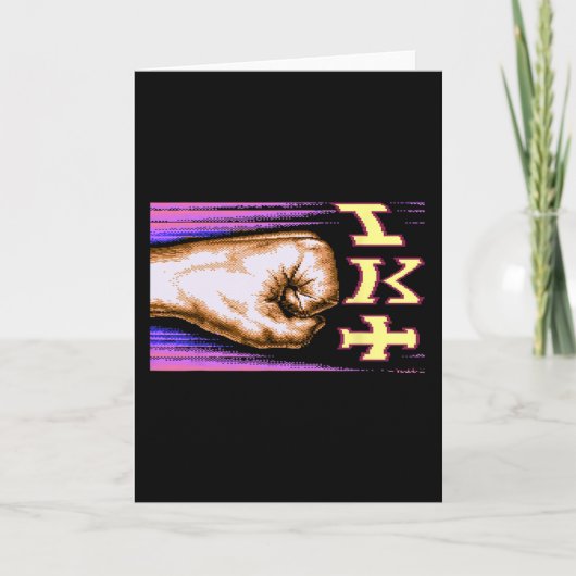 Zx Spectrum C64 Karate 8-bit Retro Karte (Vorderseite)