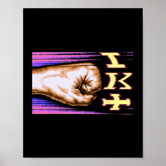 Zx Spectrum C64 Karate 8-Bit Retro Poster (Vorne)