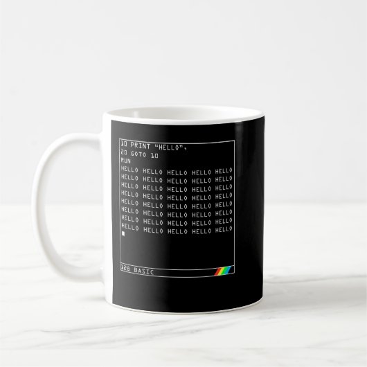 ZX Spectrum Geek Code Essential T Shirt Kaffeetasse (Links)