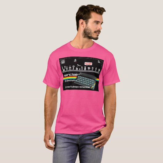 Zx Spectrum Queue Jumpers T-Shirt (Vorne ganz)