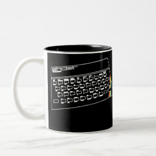 ZX Spektrumlinie Kunst Zweifarbige Tasse