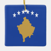 zXK001 KOSOVAR FLAG KOSOVO, Europa, Keramikornament (Vorderseite)