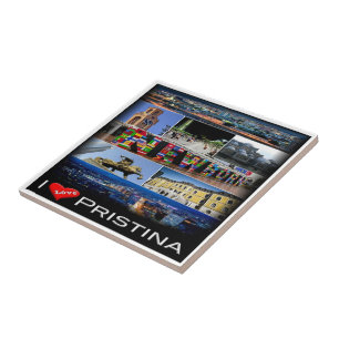 zXK004 PRISTINA "I Liebe, Kosovo, Fliese