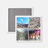 zXK005 KOSOVO, Europa, Kühlschrank Magnet (Vorderseite/Rückseite)