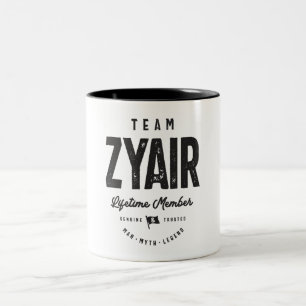 Zyair Lifetime Personalisiert Name Zyair Zweifarbige Tasse
