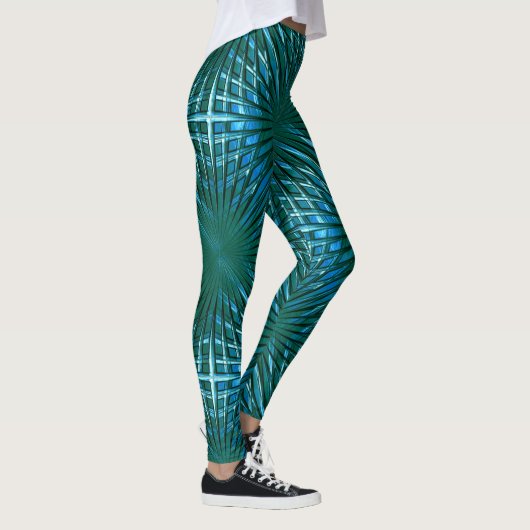 Zyan-spitzes Gitter, gespritzt oder aufgeblasen Leggings (Rechts)