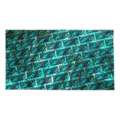 Zyanfarbener, grauer, geriffter oder anderer Stein Kissenbezug (Rückseite-Links)